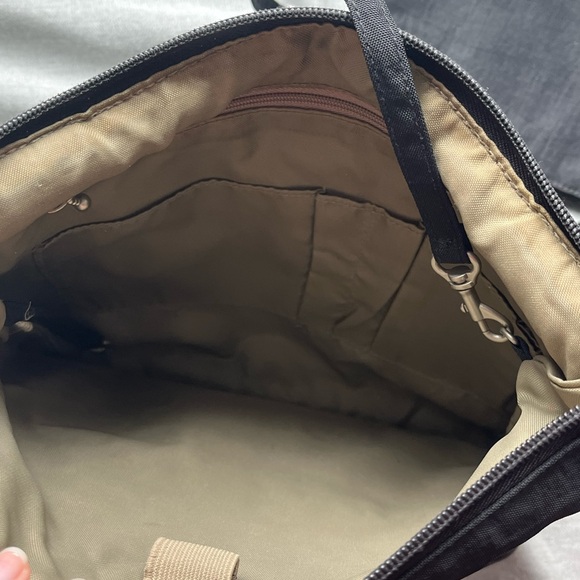 Baggallini Black Four Zipper Nylon Organizational Carry-All Large Crossbody Bag - Picture 5 of 11